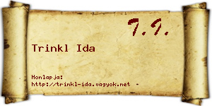 Trinkl Ida névjegykártya