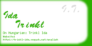 ida trinkl business card